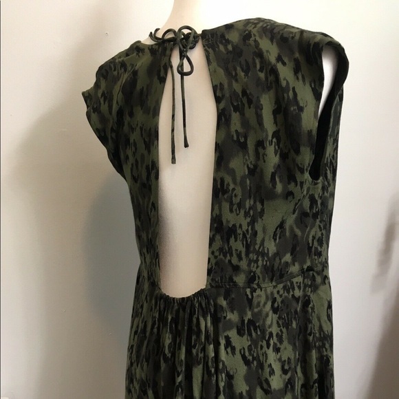 Free people olive green and black balsma open back mini dress NWT sz XS - Picture 2 of 15